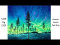 Aurora Forest STEP by STEP Acrylic Painting Tutorial (ColorByFeliks)