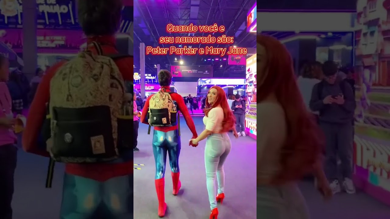 Peter Parker e Mary Jane na GamesCom Latam • SpiderMan Cosplay