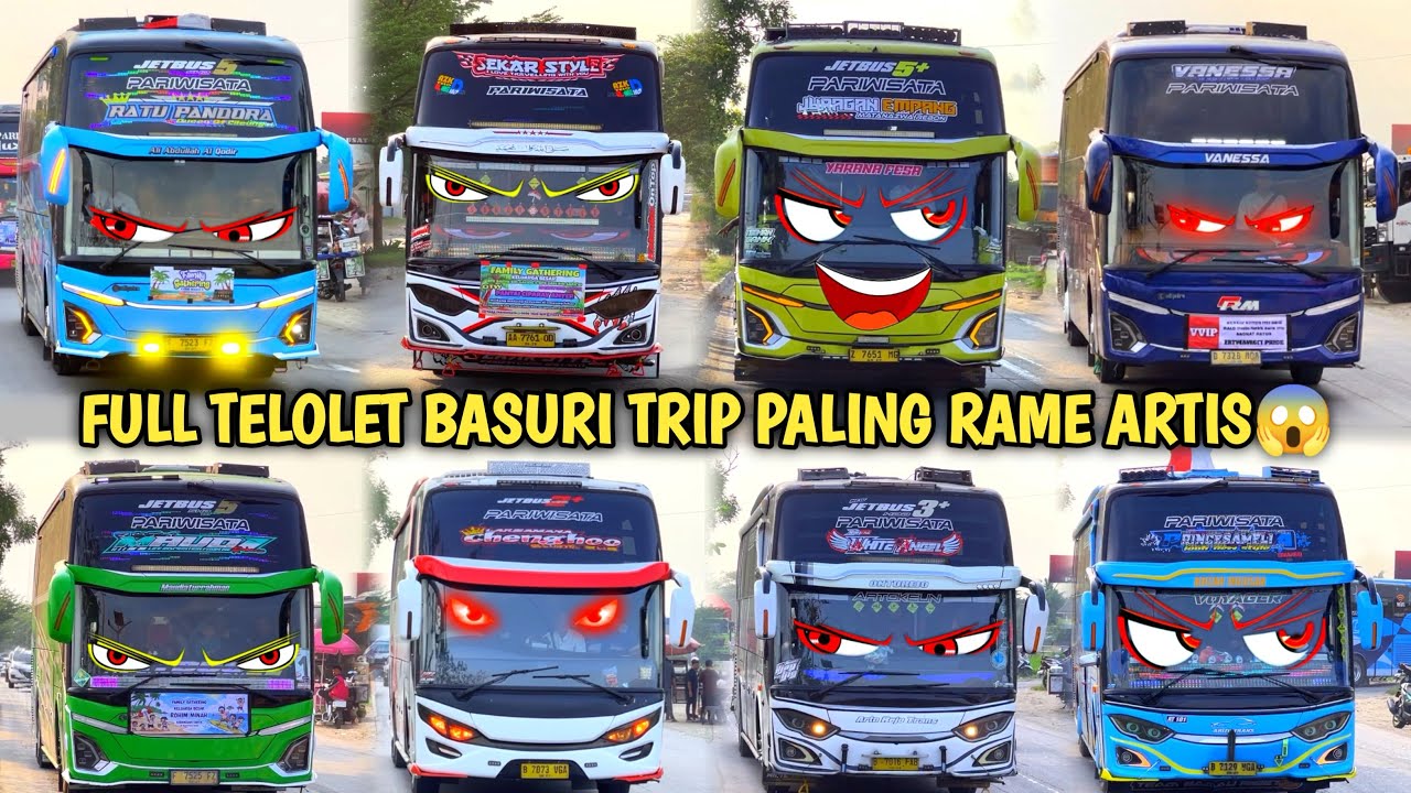 RAME FULL BUS TELOLET BASURI🥳 Hunting Bus Trip Anyer  Di Pusat Oleh Oleh CM7👏