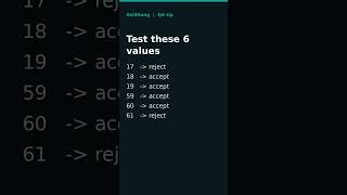 Boundary Value Analysis in 30 seconds | QA testing tip #Shorts