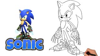 How To Draw SONIC THE HEDGEHOG | SONIC PRIME DASH #sonicprime #sonicprimedash #sonic