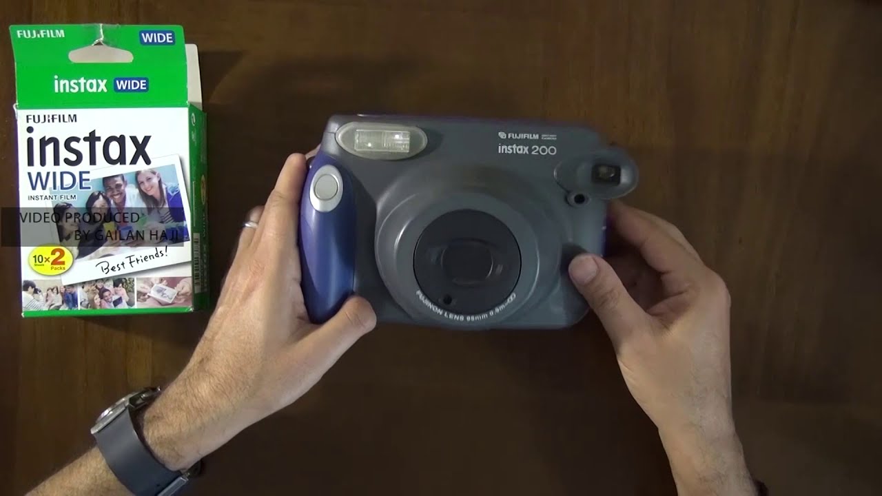 Fujifilm Instax 200 how to load film in Polaroid instax wide زانیاری فۆتۆگرافی|