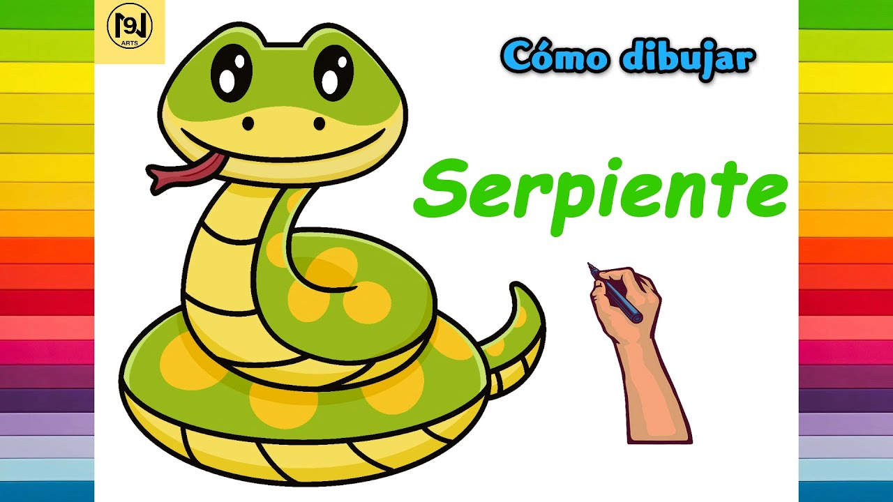 Cómo dibujar una serpiente linda fácil No.9 ARTES YouTube