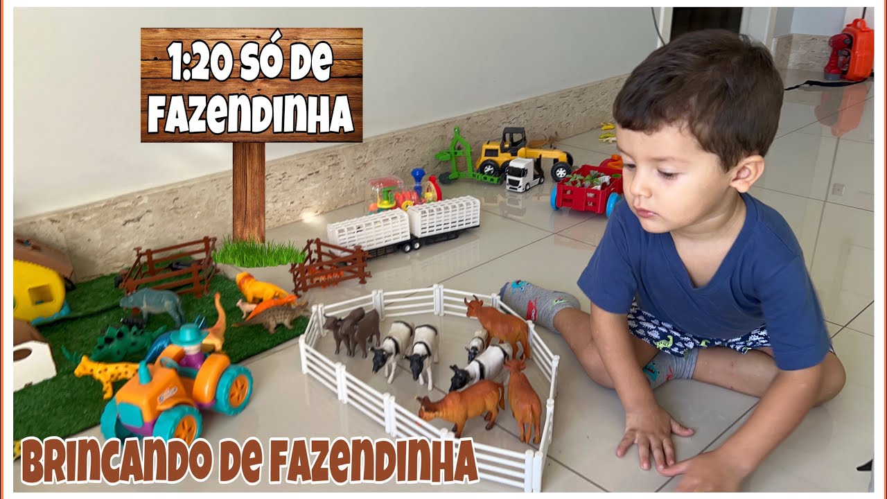 Fazendinha do Pietro | Animais Vaca Boi Cavalo | Caminhão trator | Cavalo Gigante Farm Toy Cow