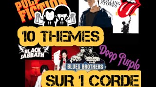 Video thumbnail of "10 Thèmes à la guitare sur 1 corde ( Leçon Totale Débutant )"