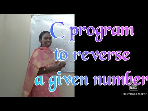 C Program to reverse a given number