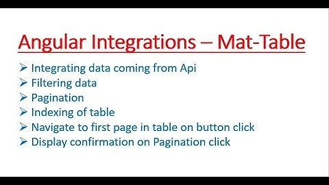 Angular Material Data Table Tutorial
