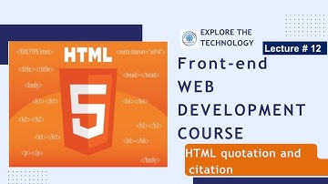 html full course: html quotation and citation elements | html tutorial for beginners