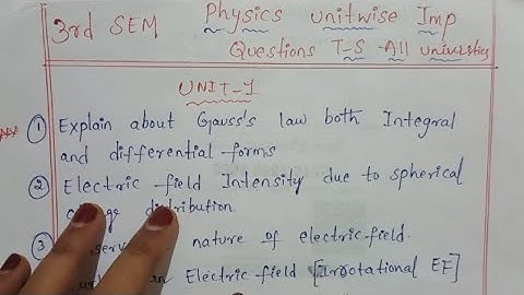 3rd sem physics unitwise important questions| syllabus of 3rd sem phy almost all universities of TS