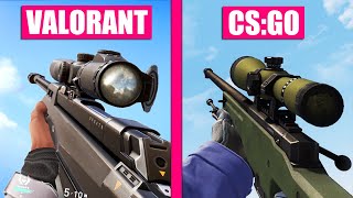 Valorant vs Counter-Strike Global Offensive - All Weapons Comparison