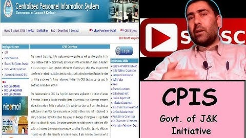 CPIS|| CENTRALIZED PERSONAL INFORMATION SYSTEM|| J&K EMPLOYEES