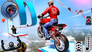 Mega Ramp Bike Racing Simulator 3D |Bike Stunt Game 2024 |Android Gameplay screenshot 1