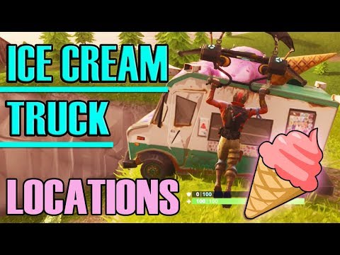 Where to Find ALL Ice Cream Trucks Locations (Challenge)  Fortnite Battle Royale Guide