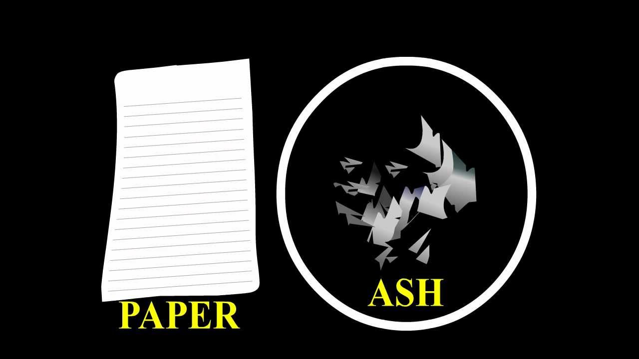 burnt paper ashes