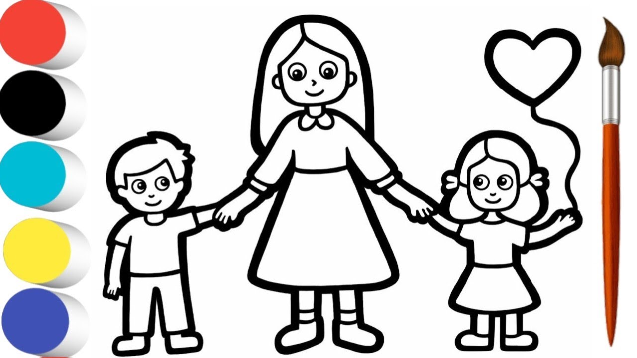 Family drawings/how to draw a family picture/family drawings easy for  kids/easy family drawing step by step/fa… | Family drawing, Easy drawings,  Drawing competition