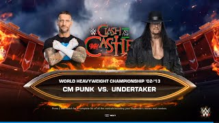 WWE 2K24 - CM PUNK VS THE UNDERTAKER FALLS COUNT ANYWHERE MATCH - WORLD HEAVYWEIGHT CHAMPIONSHIP