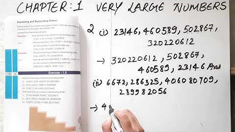 Class 5th maths chapter 1 very large numbers  EX 1.5
