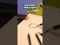 How Normal People Draw A Circle VS How Artists Draw A Circle #artist #drawing #howtodraw #shorts