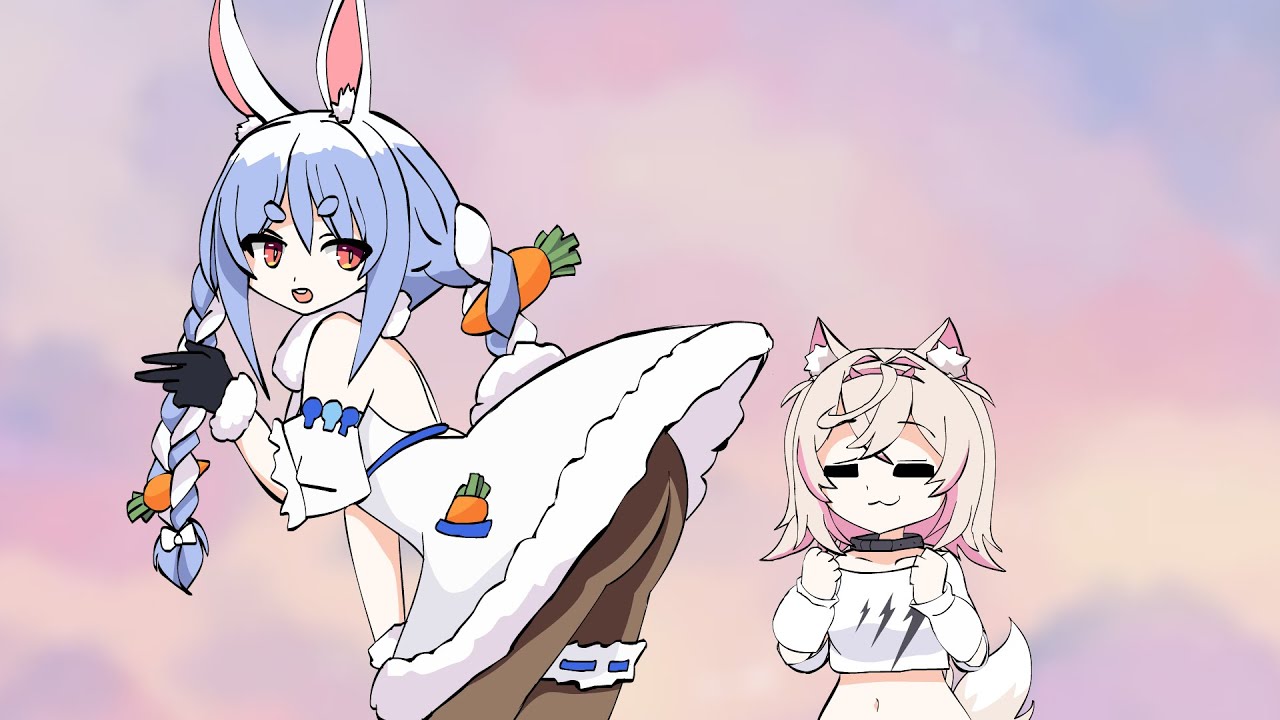 [Hololive Fan Animation] Fuwamoco teaches English to Pekora and Chihaya