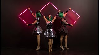 Mirror Dolls led show, pixel show, fire show, drum show, circus ILLIZIUM show