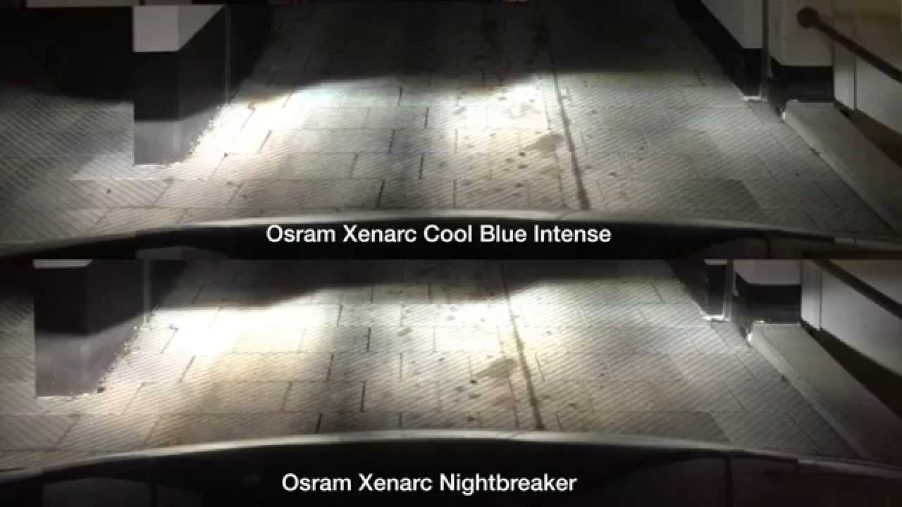 Osram Xenarc Nightbreaker unlimited vs Cool Blue Intense