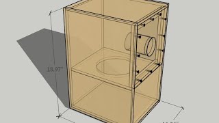 Plan for 8 Inch 4th Order Bandpass Subwoofer Box