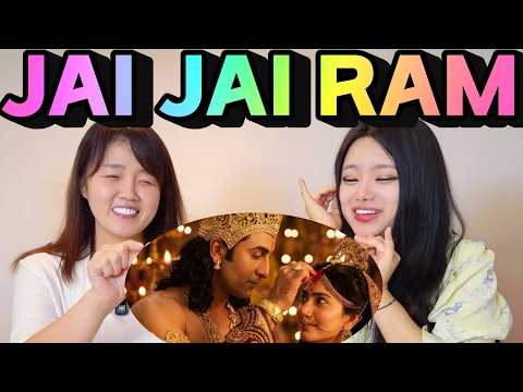 Korean girls react to JAI JAI RAM, but ended up MEMORIZING the Lyrics🇮🇳🇰🇷#ramayana #hbchouse