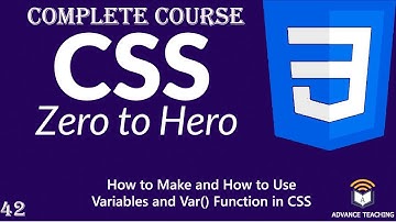 Variables and Var() Function in CSS in Urdu/Hindi