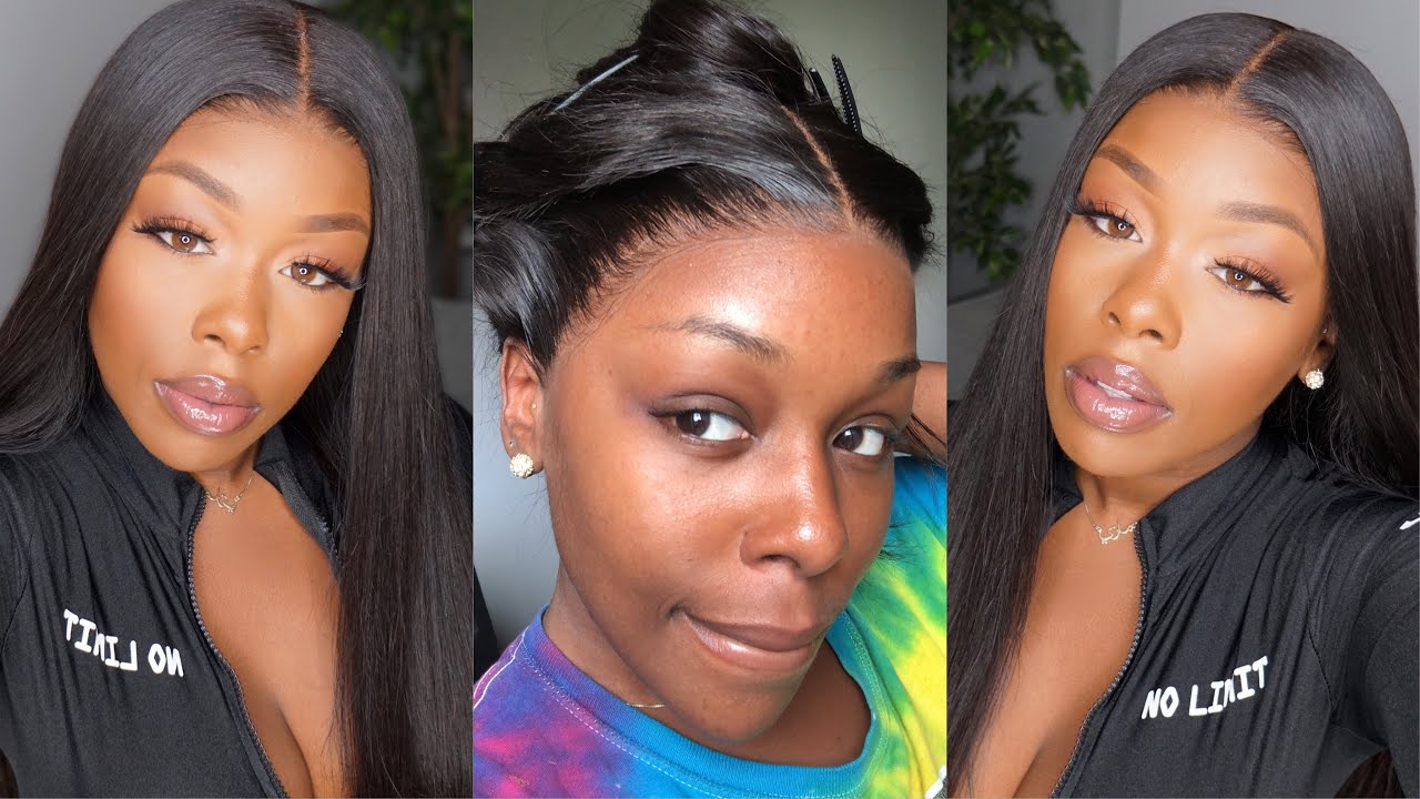 Woman Shows a Way To Install a Lace Wig Without Makeup or Glue