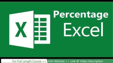 5.  Percentage Functionality in MS Excel I Vedanta Educational Academy