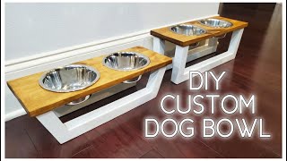 DIY Farmhouse Dog Bowl Stands