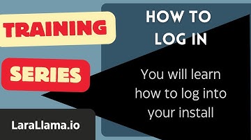 LaraLlama Training - Logging In