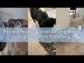 Review Niubya Elevated Dog Bowls with 2 Stainless Steel Dog Food Bowls, Raised Dog Bowl Adjusts to 5