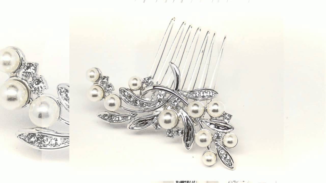 Timeless Pearl & Rhinestone Bridal Hair Comb - "Kailie"