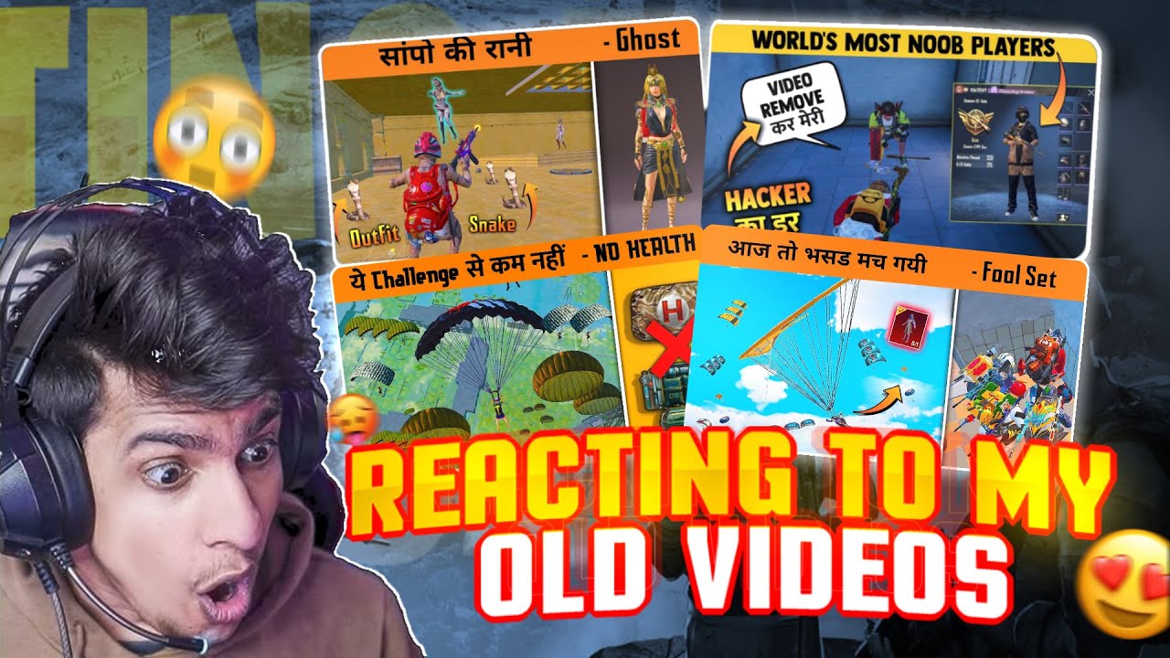 REACTING TO MY OLD VIDEOS - PUBG MOBILE TOP 10 CLUTCHES @BandookBaaz ...