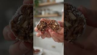 Stop scrolling! 🛑 This 3-ingredient energy ball recipe is the ultimate healthy snack hack! 🥥✨