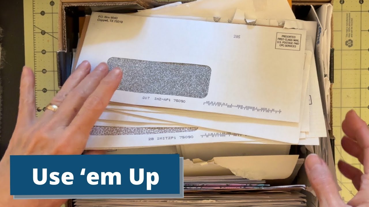 Use Up Window Envelopes with this Triple-Pocket Belly Band Page Idea