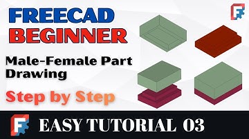 FreeCAD 1.0 Tutorial (Part 3) | Male-Female Part Drawing & Assembly Design”