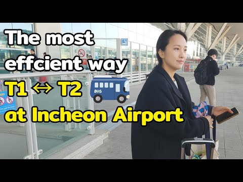 The most efficient way to travel between T1 and T2 at Incheon Airport