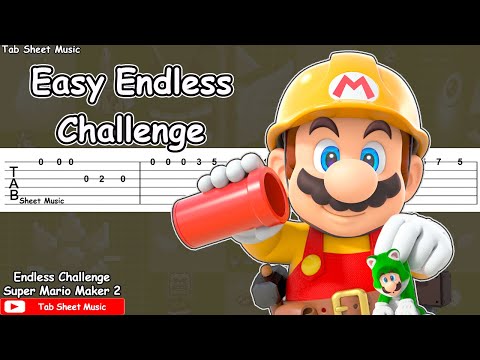 Super Mario Maker 2 - Easy Endless Challenge (Minecraft The Way Home) Guitar Tutorial