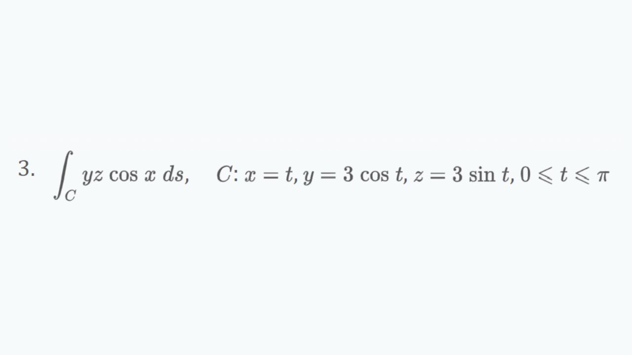 Evaluate the line integral on the Arc of a Helix - 16.Review.3 Cengage Calculus