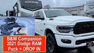 Installation of the B&W Companion Slider 5th wheel Hitch on 2021 RAM 2500 PUCK System Drop In