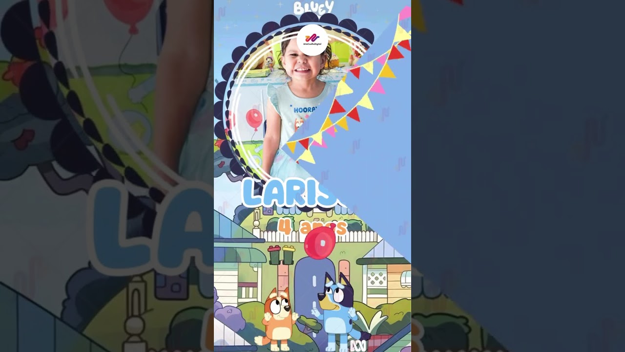 Convite Animado Bluey