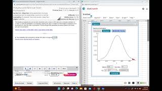Nonstandard Normal Distribution Finding Value Using Statcrunch