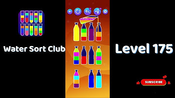 🎮 Water Sort Club Level 175 Walkthrough | Fun Liquid Sorting Game 💧 | SolutionGuruji