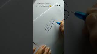 How to write HARSHA in bubble letters #shorts #tutorial #fyp