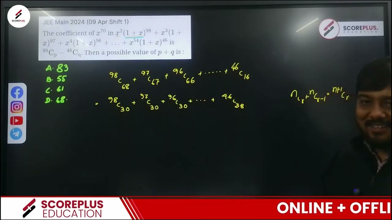 Scoreplus BINOMIAL THEOREM JEE MAIN Part 3