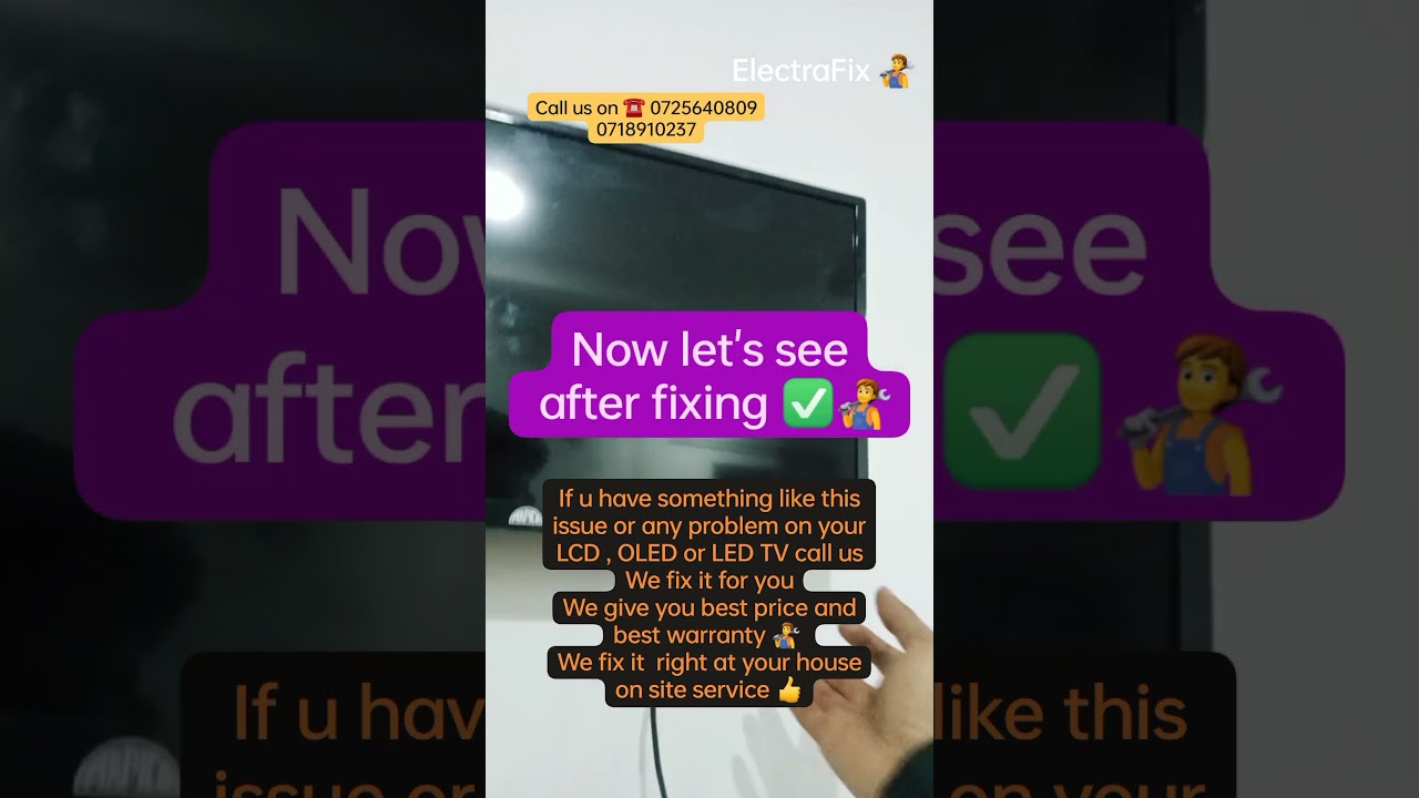 Yellow color display problem on 24 inch tv 