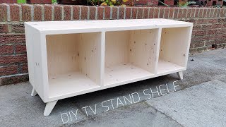 DIY TV Stand Shelf  from 2x8 lumber