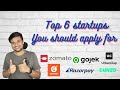 Top 6 Startups To Apply For Internships and Placements as a Software Engineer in 2021